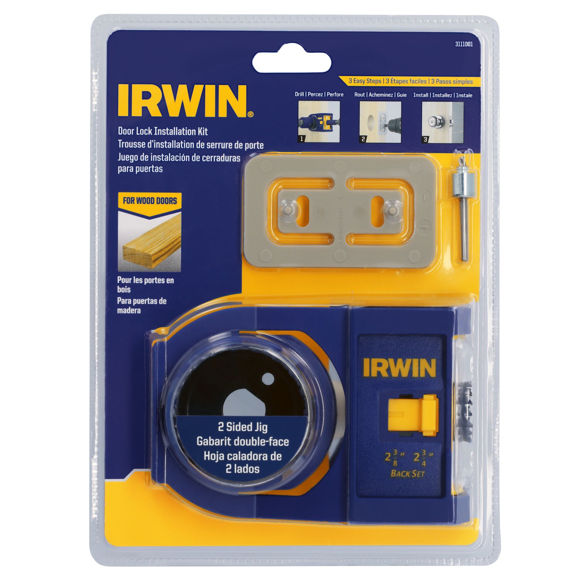 Wood Door Lock Installation Kit IRWIN