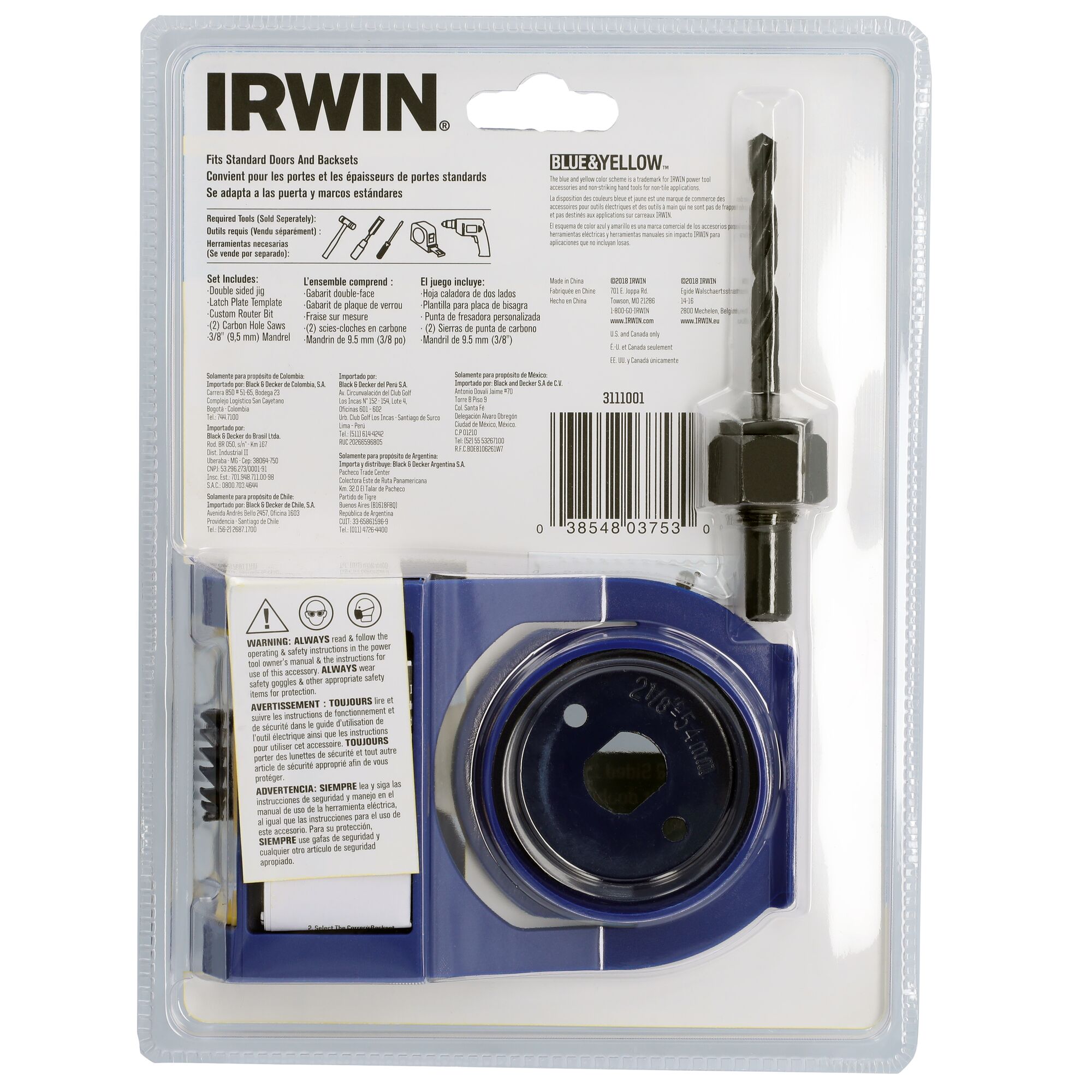 Wood Door Lock Installation Kit IRWIN